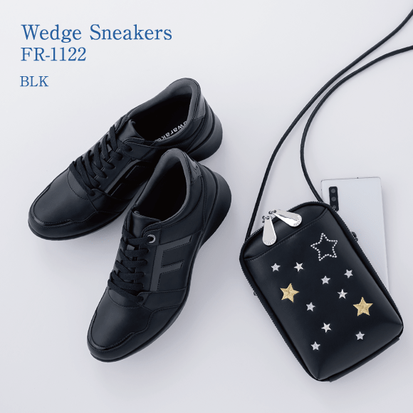 Wedge Sneakers FR-1122 BLK