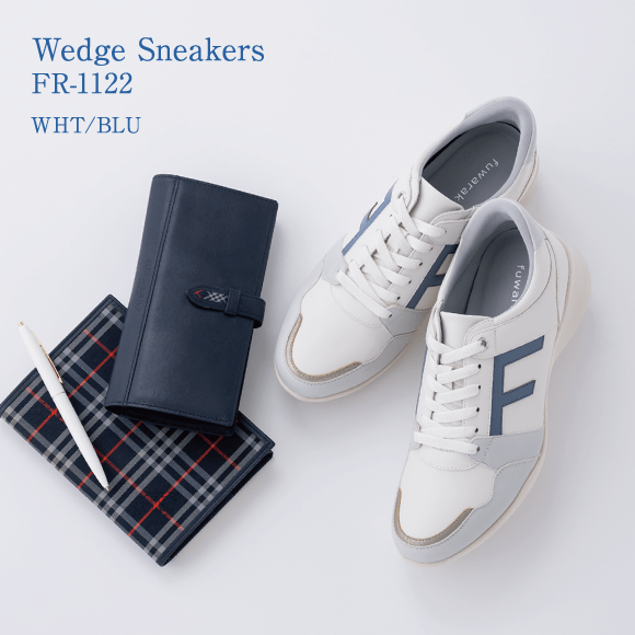 Wedge Sneakers FR-1122 WHT/BLU