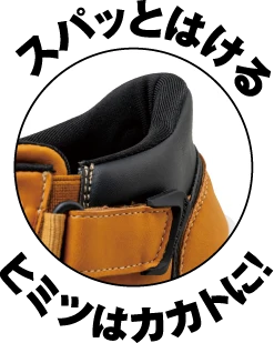 スパッとはけるヒミツはカカトに！