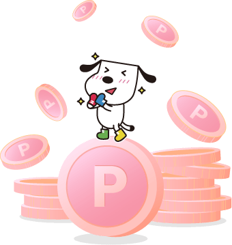 くつおがポイントの上に立っている