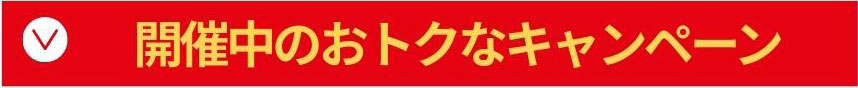 お得なキャンペーン
