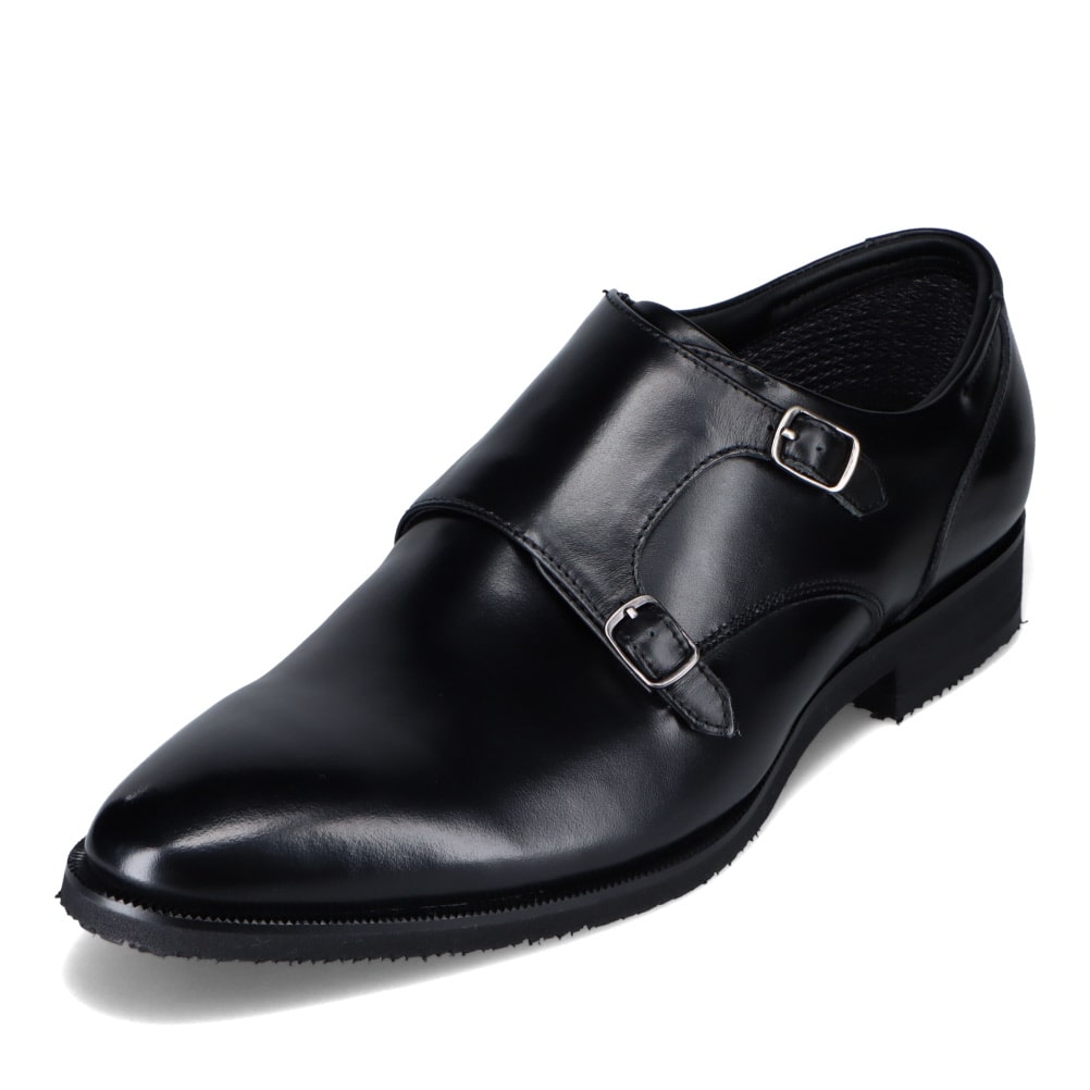 極美品　 madras 　マドラス　25.5cmシングルモンク 　黒　ブラック madras Walk マドラスウォーク 防水モンクストラップシューズ メンズ