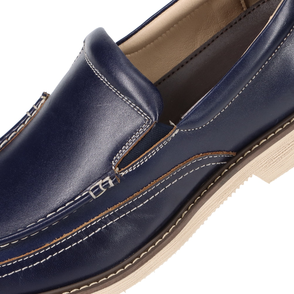 McGREGOR マックレガー レザーカジュアルスリッポン メンズ ネイビー