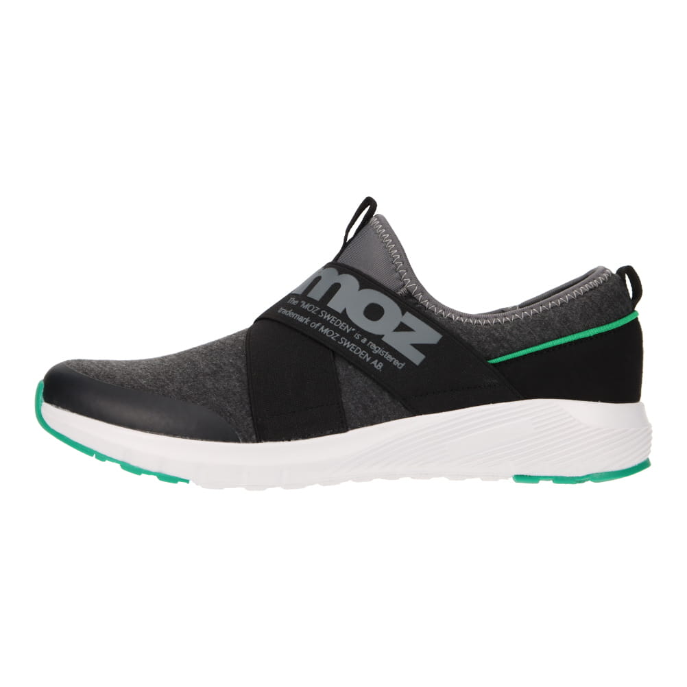Moz Sweden モズ スウェーデン 軽量ビックロゴスリップオンスニーカー メンズ ダークグレー 靴 スニーカーの通販 Kutsu Com チヨダ公式オンラインショップ