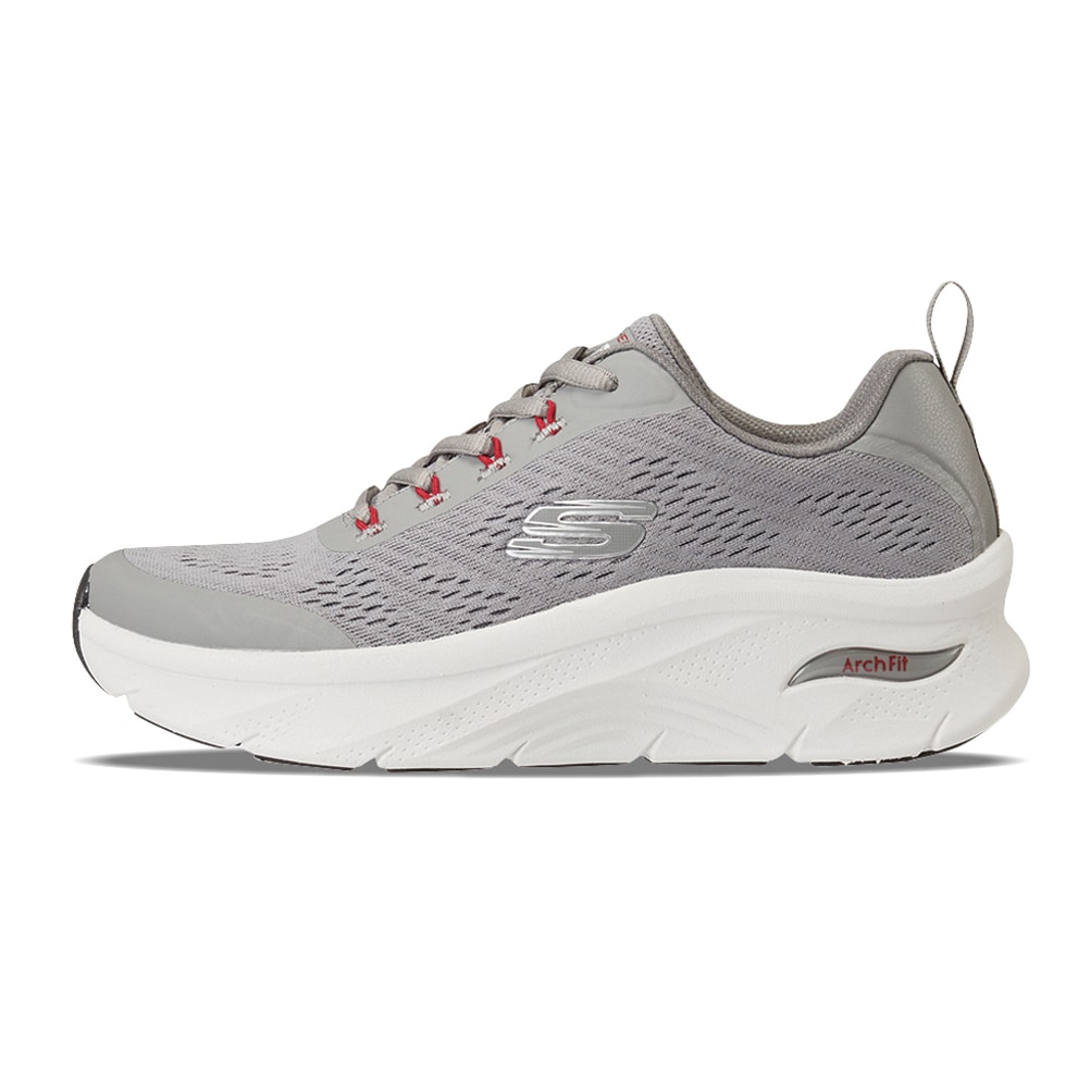 SKECHERS スケッチャーズ ARCH FIT D'LUX メンズ グレー×レッド | 靴