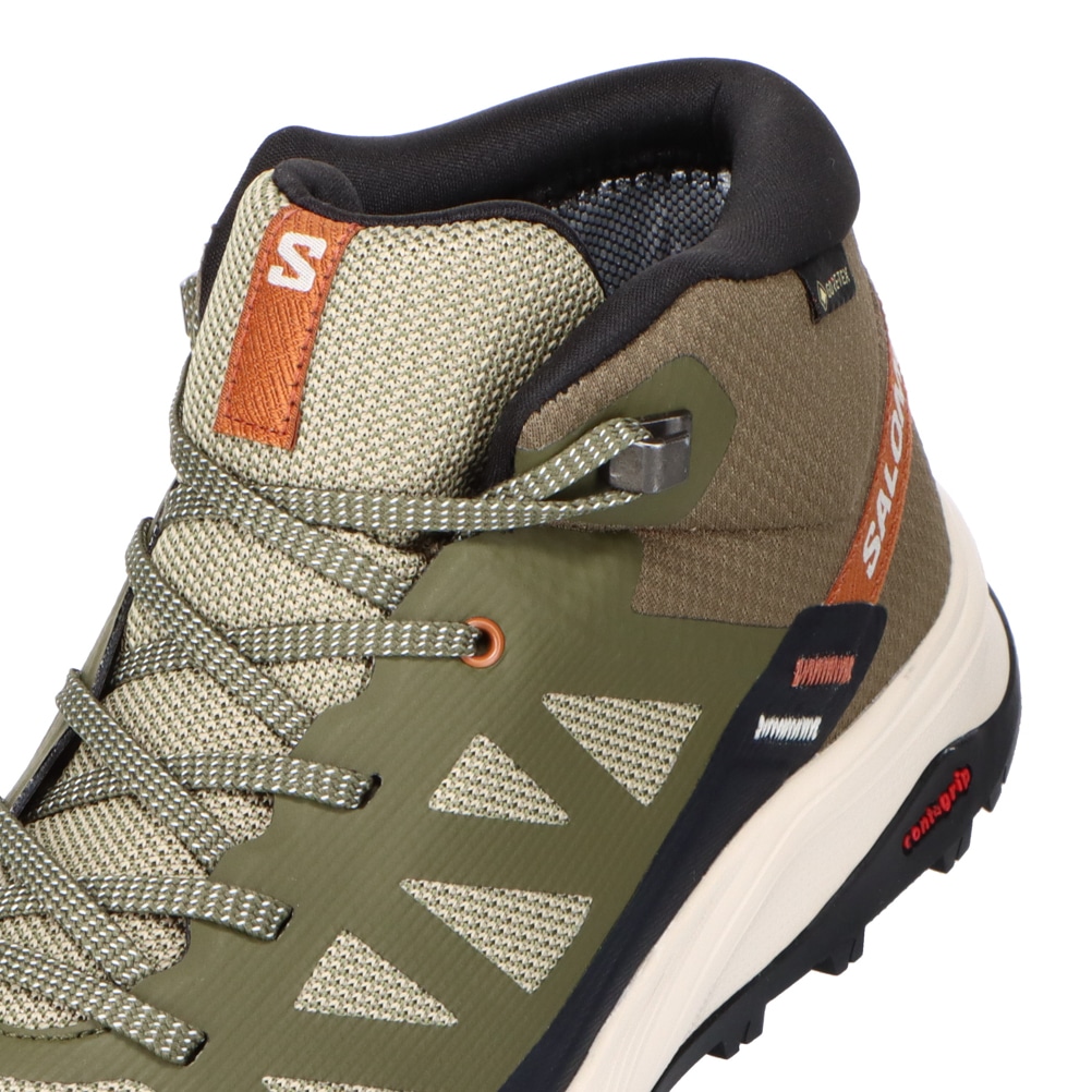 Salomon サロモン OUTRISE MID GTX メンズ オリーブ | 靴 Salomon サロモン OUTRISE MID GTX メンズ オリーブ | 靴