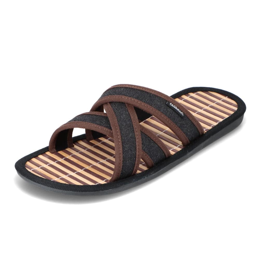 be.GAIA ビーガイア クロスバンドサンダル ブラック メンズ | 靴