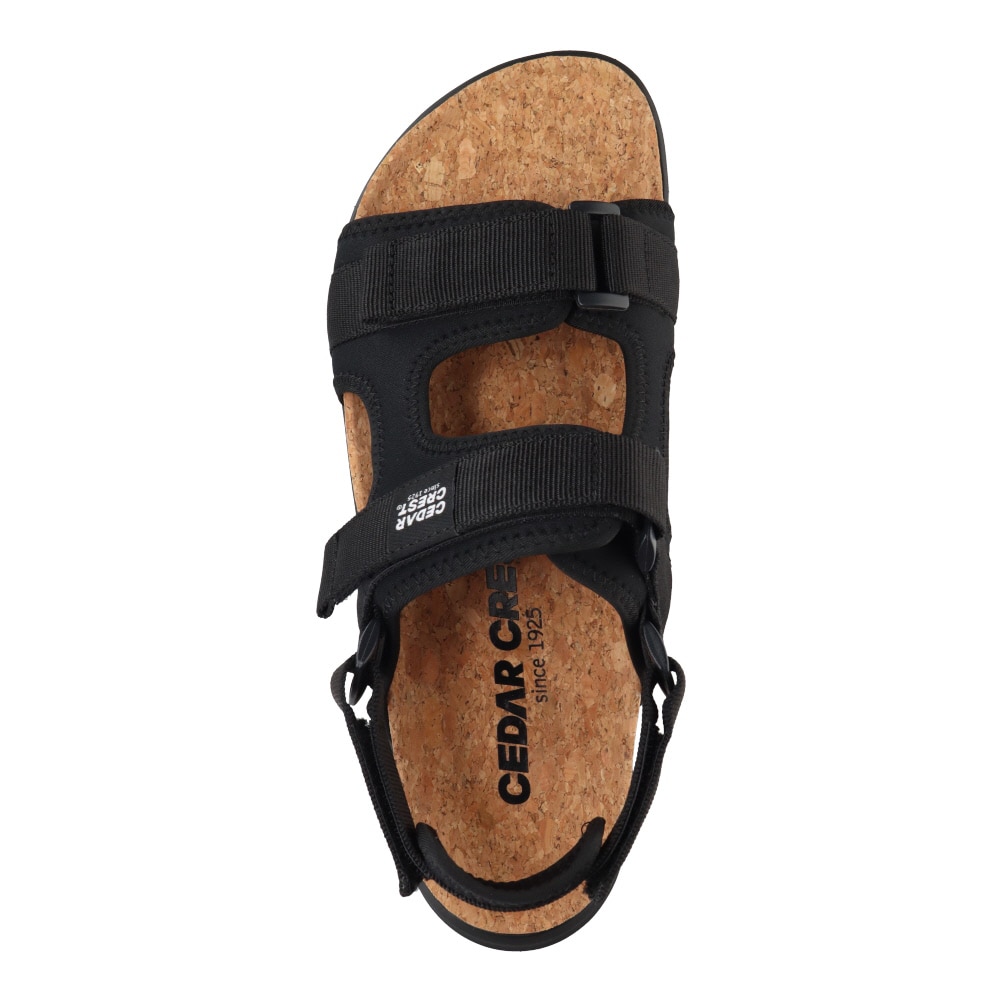 CEDAR CREST セダークレスト コルク風フットベッドサンダル ブラック