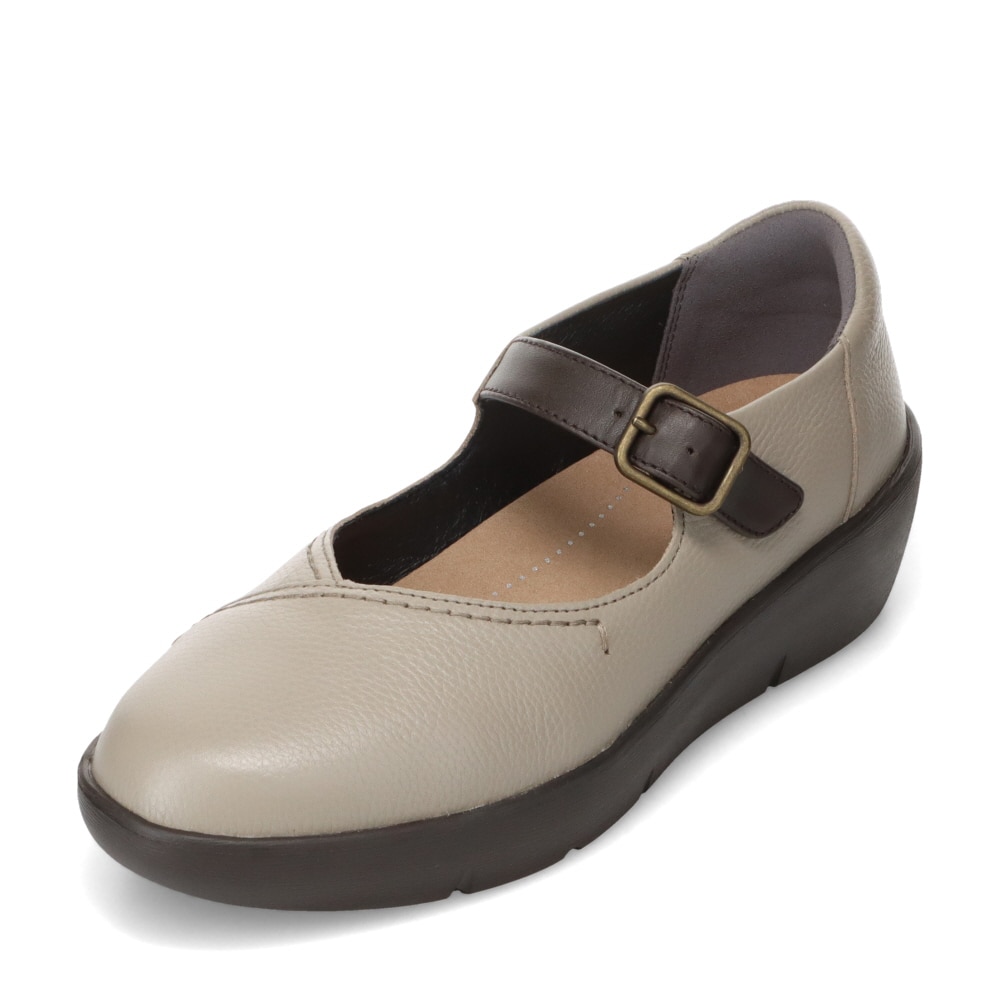 ACHILLES SORBO アキレスソルボ 本革 厚底ストラップシューズ ホワイト