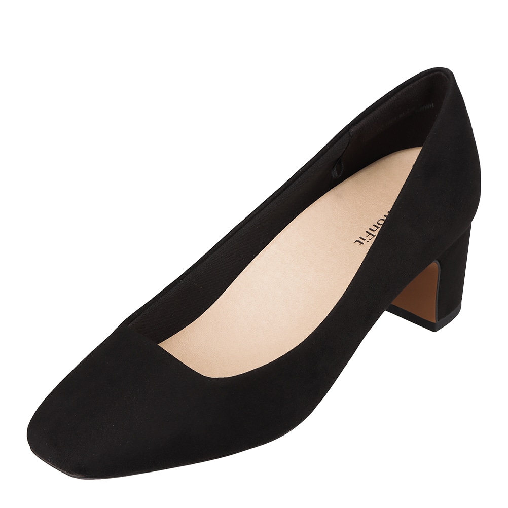 Chiffonfit シフォンフィット はっ水スクエアトゥパンプス レディース ブラック スエード 靴 スニーカーの通販 Kutsu Com チヨダ公式オンラインショップ