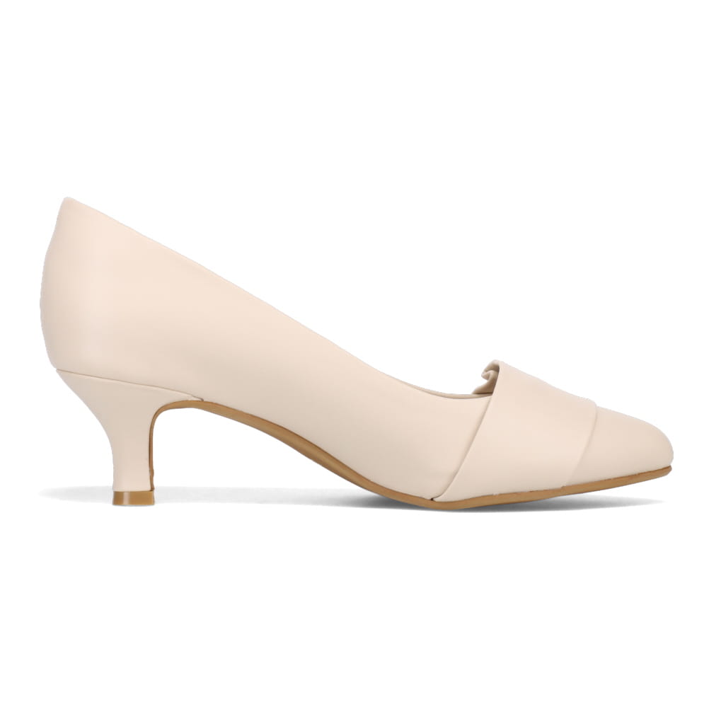 かかとクッション付きアーモンドトゥパンプス