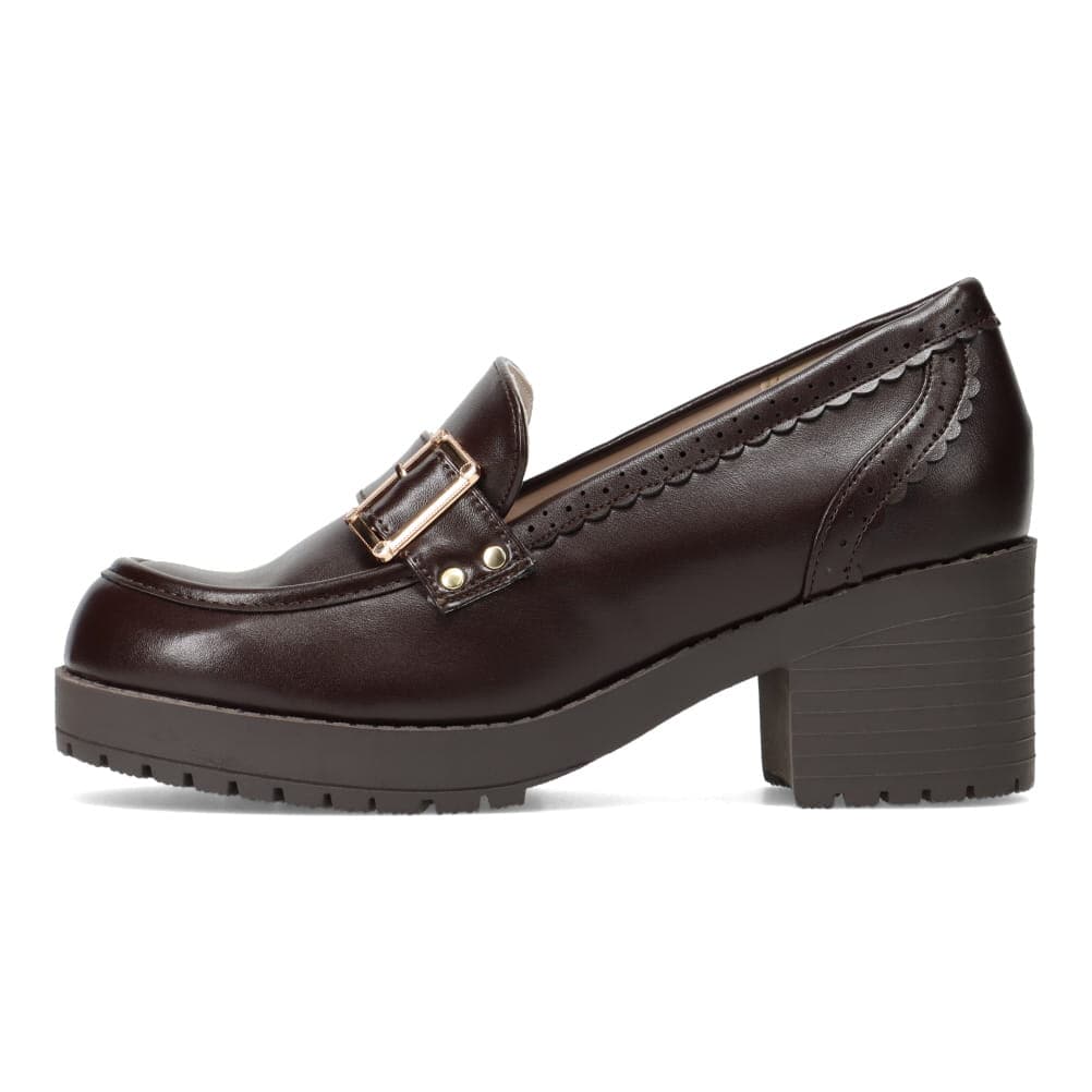 minia ミニア 厚底ローファー ブラウン レディース | 靴（シューズ