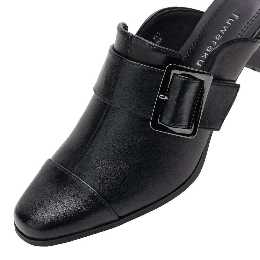 ♥️REGÁL ミュールパンプス　ブラック　24.5㎝　新品　未使用 fuwaraku フワラク バックル付きミュールパンプス ブラック レディース