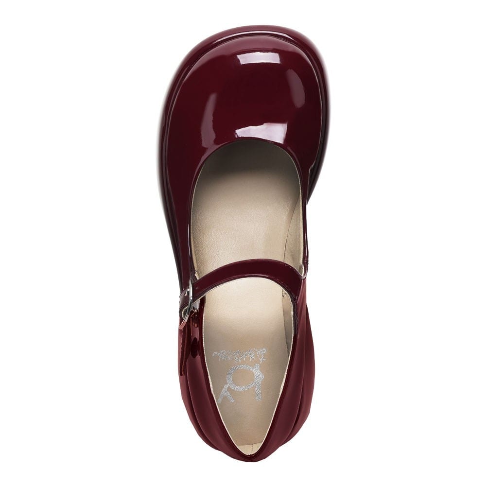 厚底おでこストラップパンプス