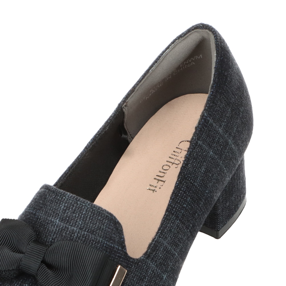 ChiffonFit シフォンフィット リボンパンプス ダークグレー レディース