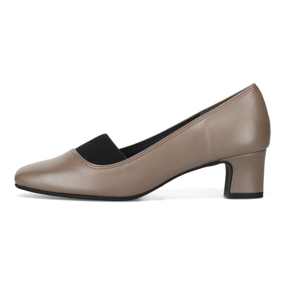 スクエアトゥローヒールパンプス