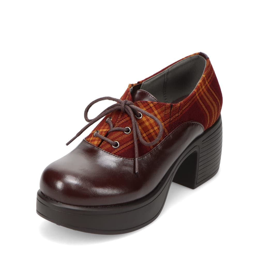 byあしながおじさん バイアシナガオジサン 厚底レースアップ ワイン