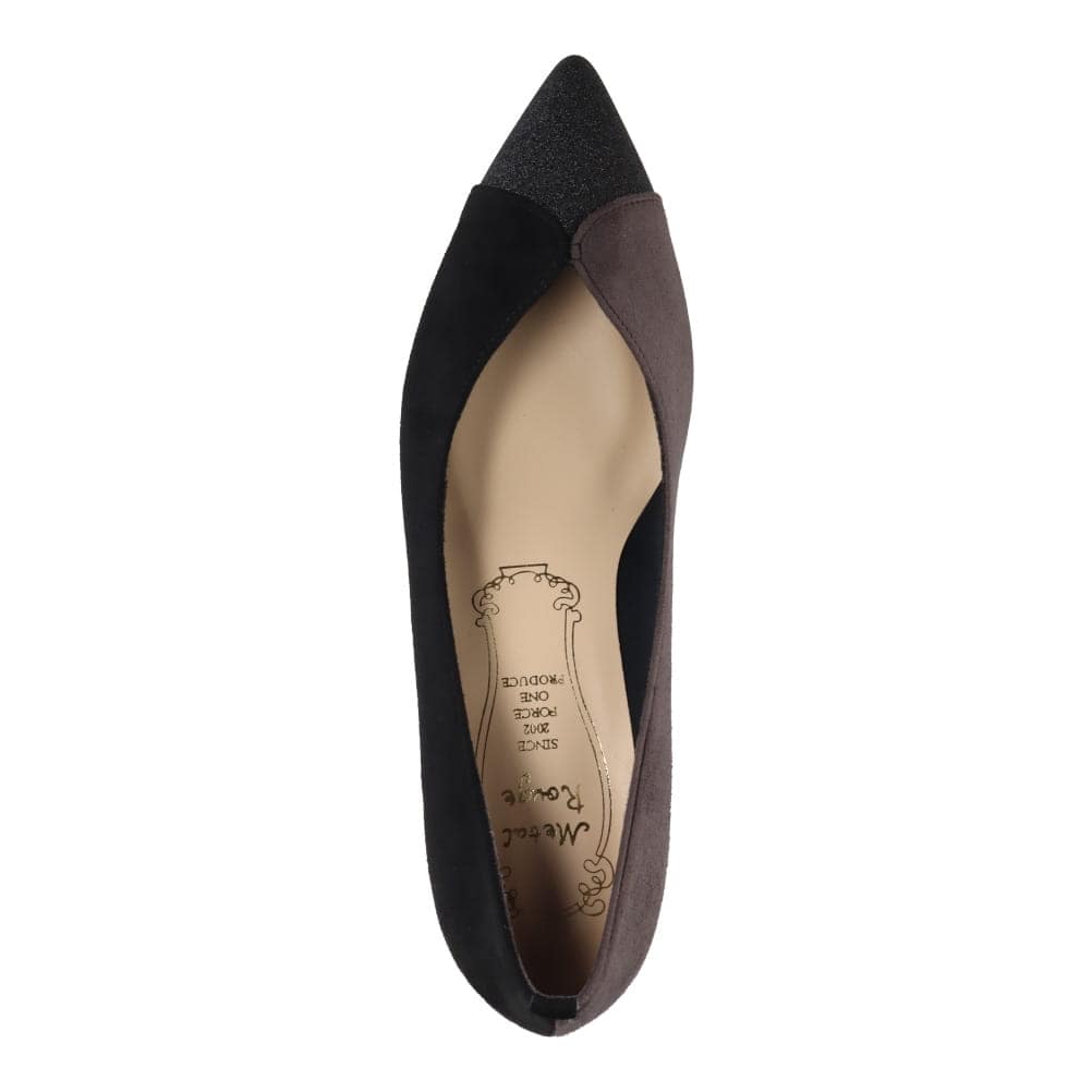 異素材切替えパンプス