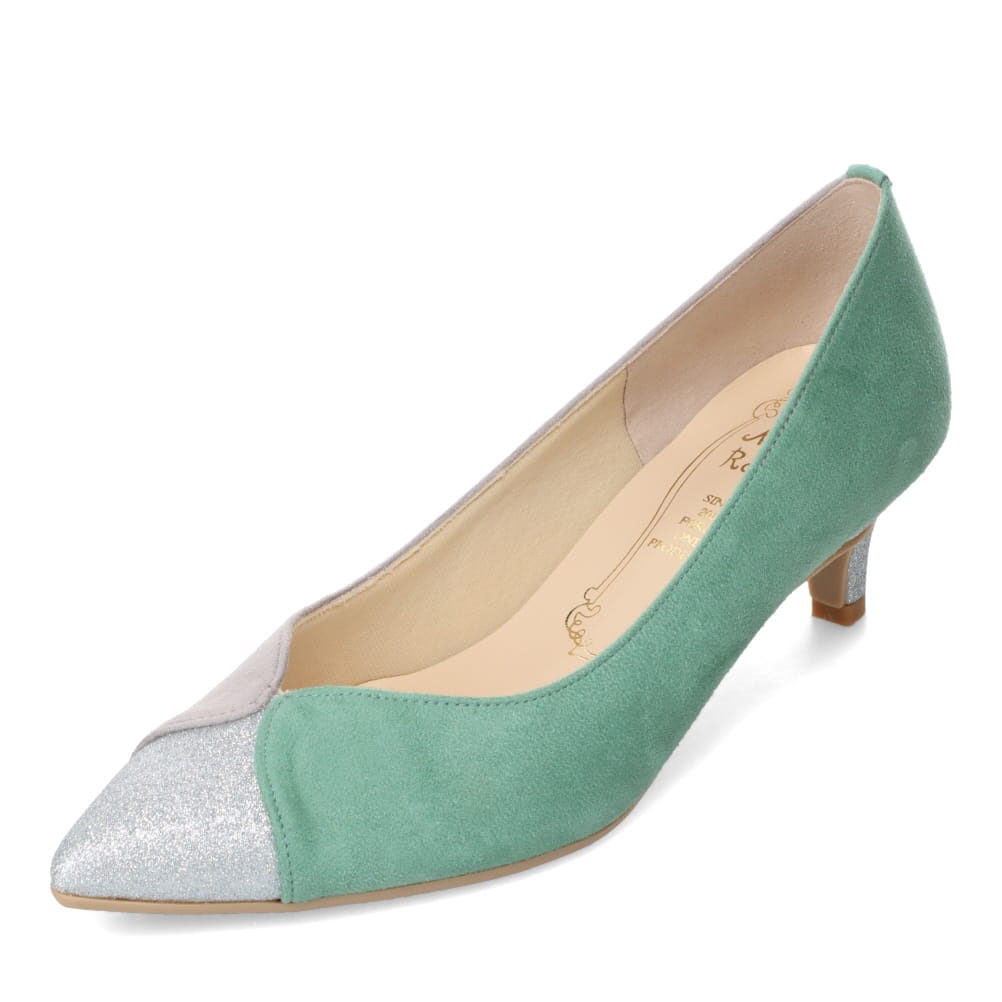 異素材切替えパンプス