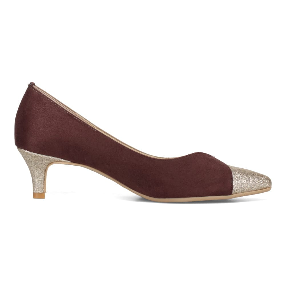 異素材切替えパンプス