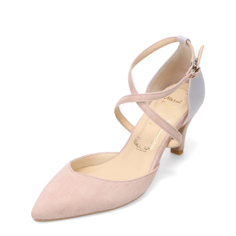 クロスストラップパンプス