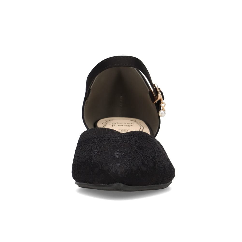 チャーム付きアンクルストラップパンプス