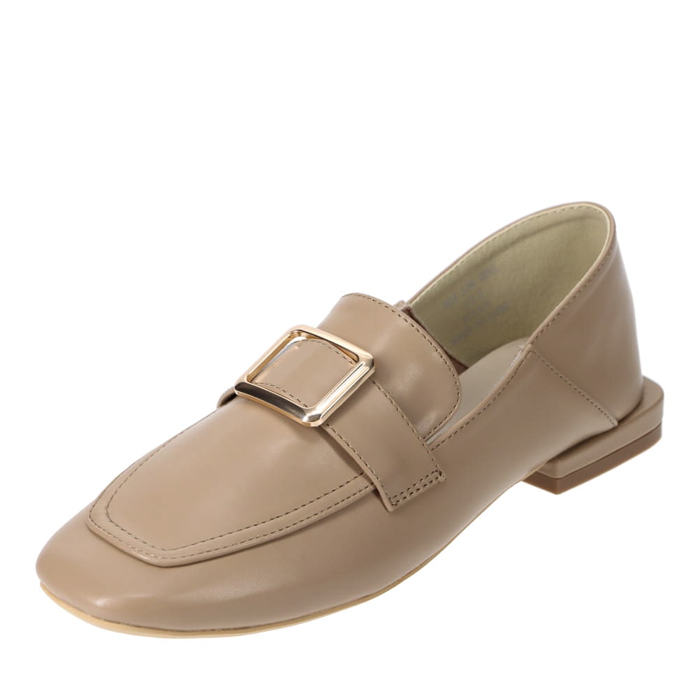 かかとが踏めるバックルモチーフカジュアルシューズ