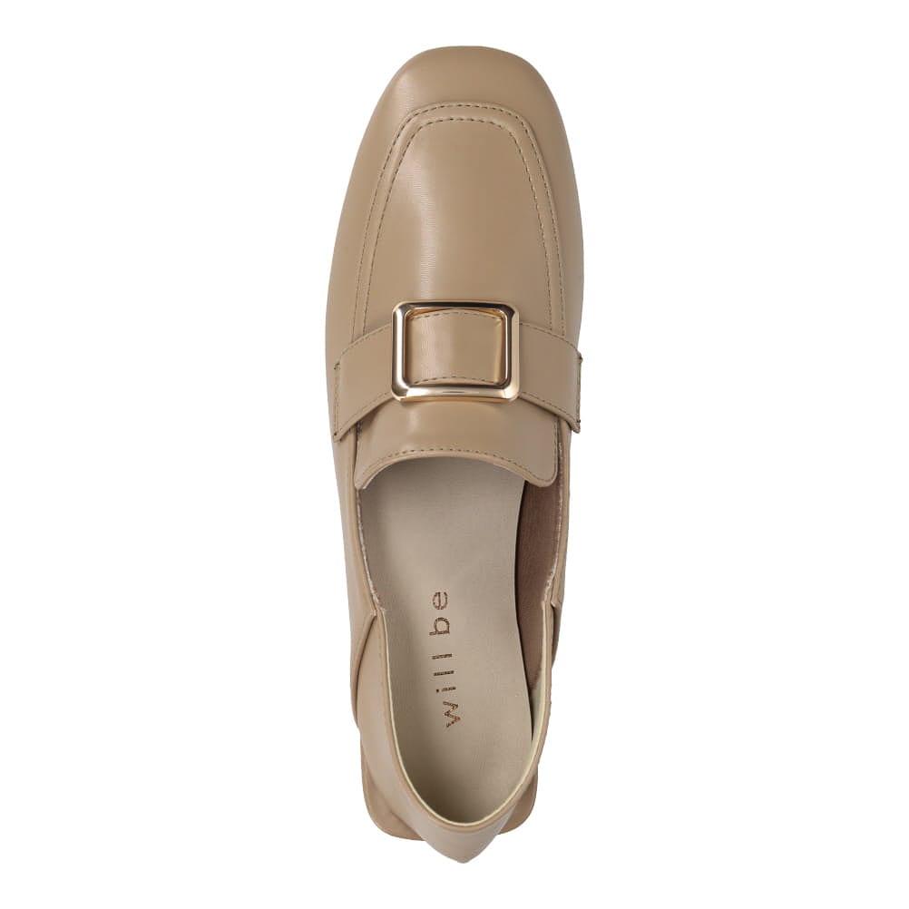 かかとが踏めるバックルモチーフカジュアルシューズ