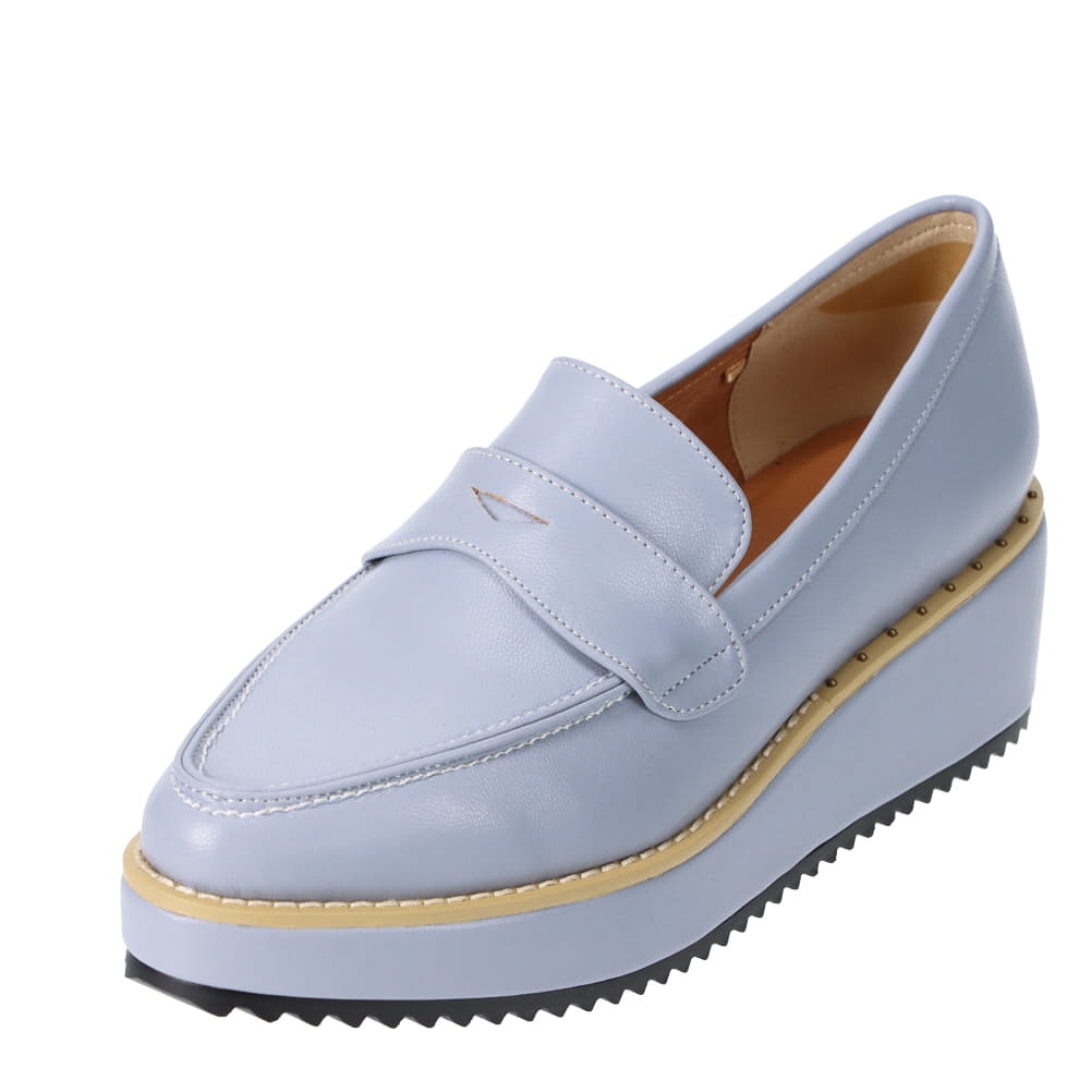 マニッシュ 厚底ローファー