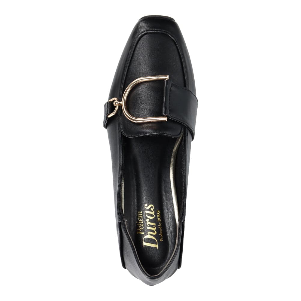 ゴールドバックルローファーパンプス