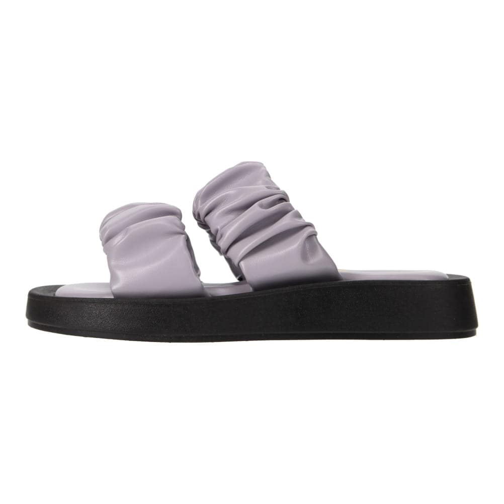 シュシュ風フラットサンダル