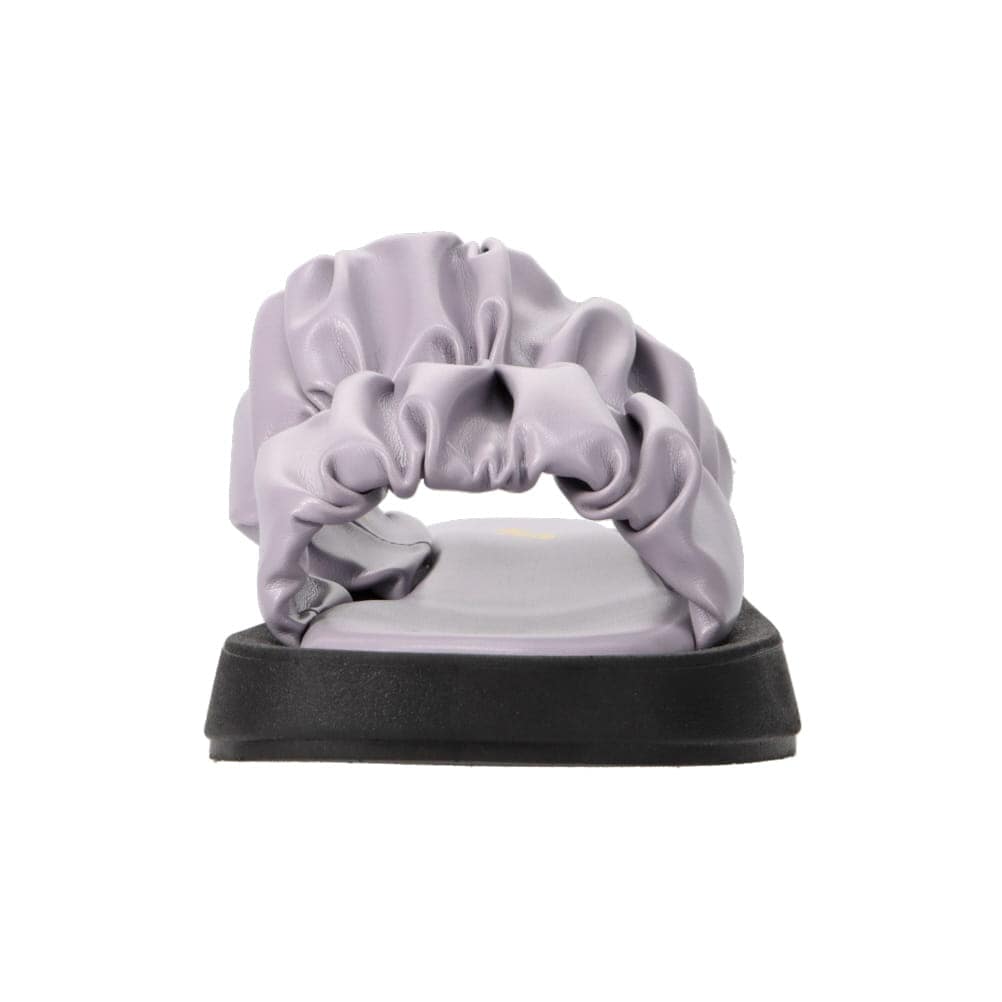 シュシュ風フラットサンダル