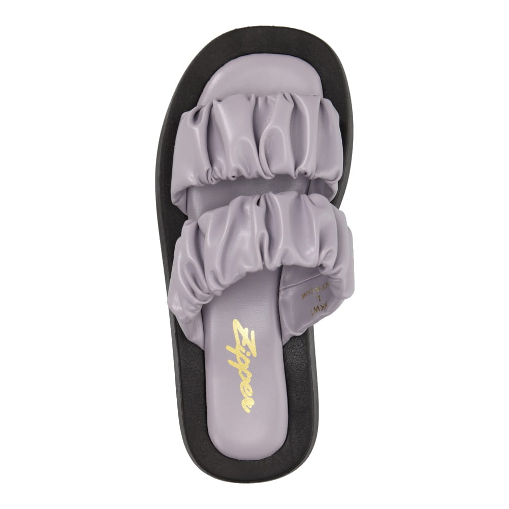 シュシュ風フラットサンダル