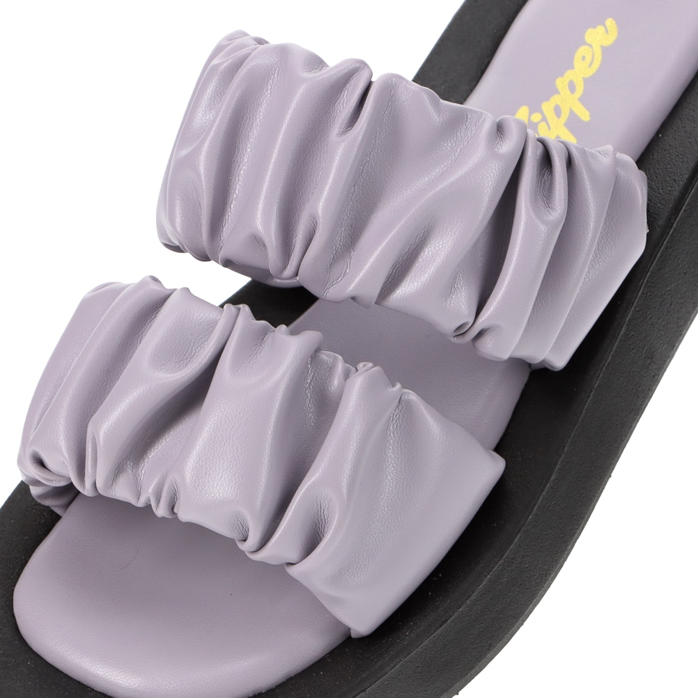 シュシュ風フラットサンダル