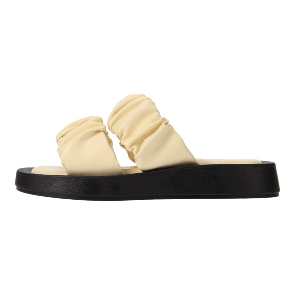 シュシュ風フラットサンダル