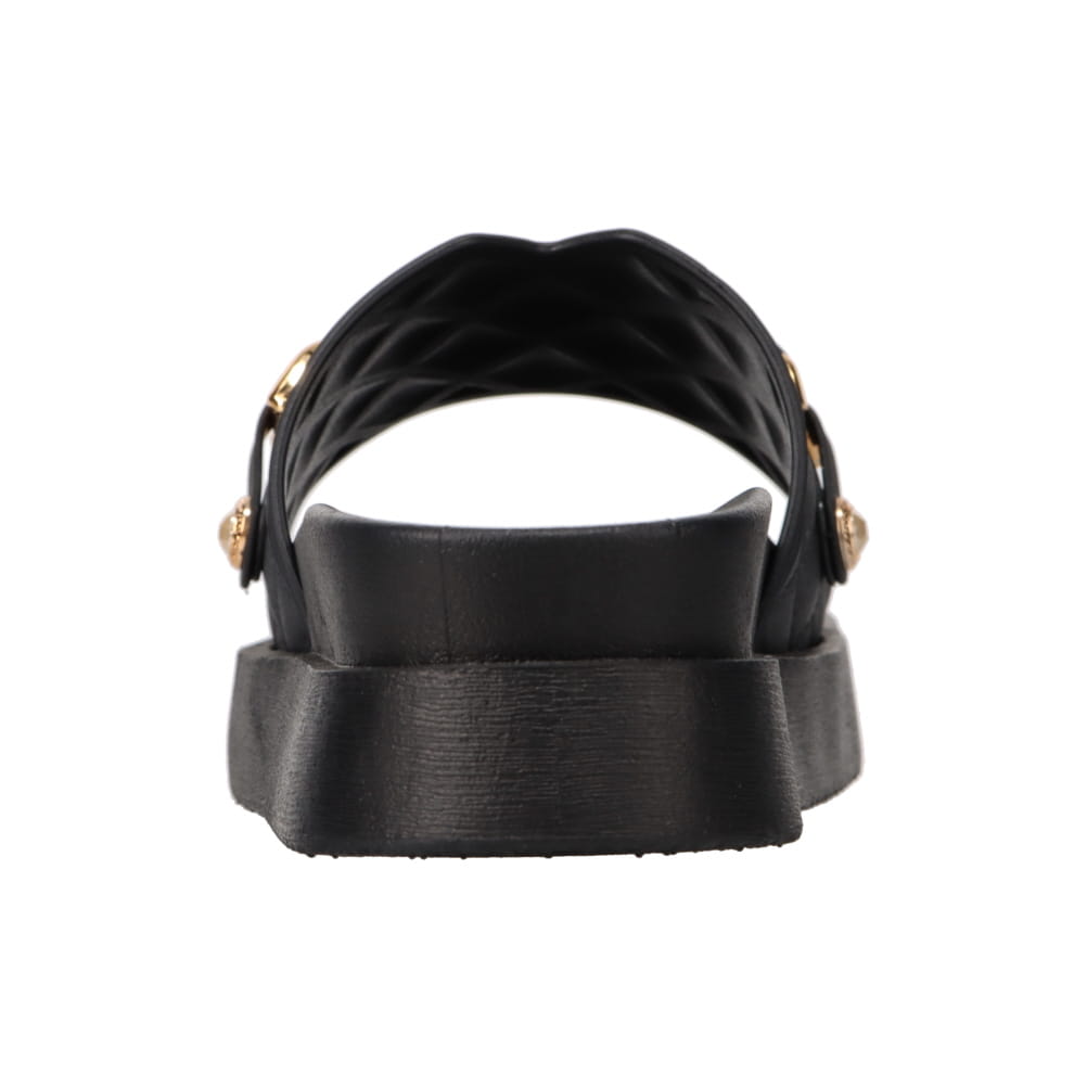 【新品】COLIAC ブラックジュエリー飾り　厚底サンダル　25cm 新品】COLIAC ブラックジュエリー飾り厚底サンダル25cm