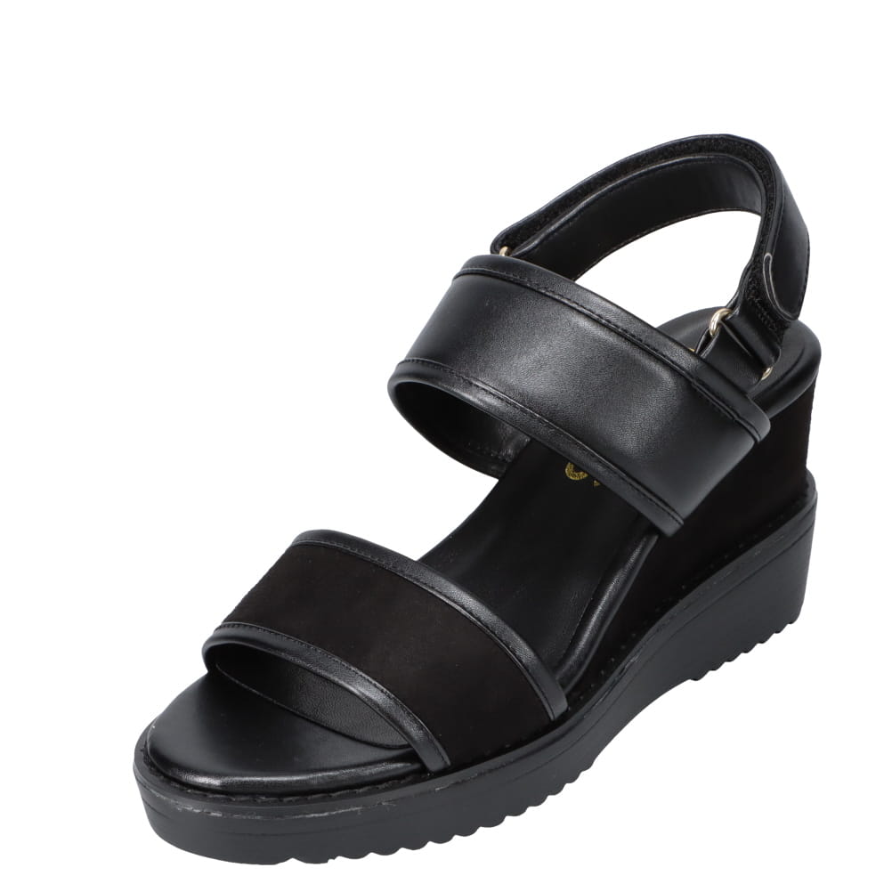 バックストラップウエッジソールサンダル