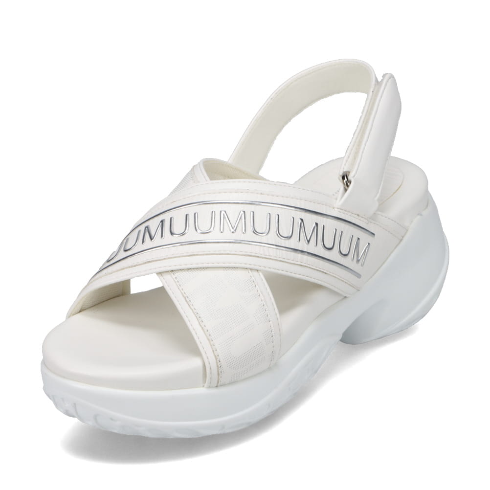 MUUM ムーム クロスストラップサンダル レディース ホワイト | 靴