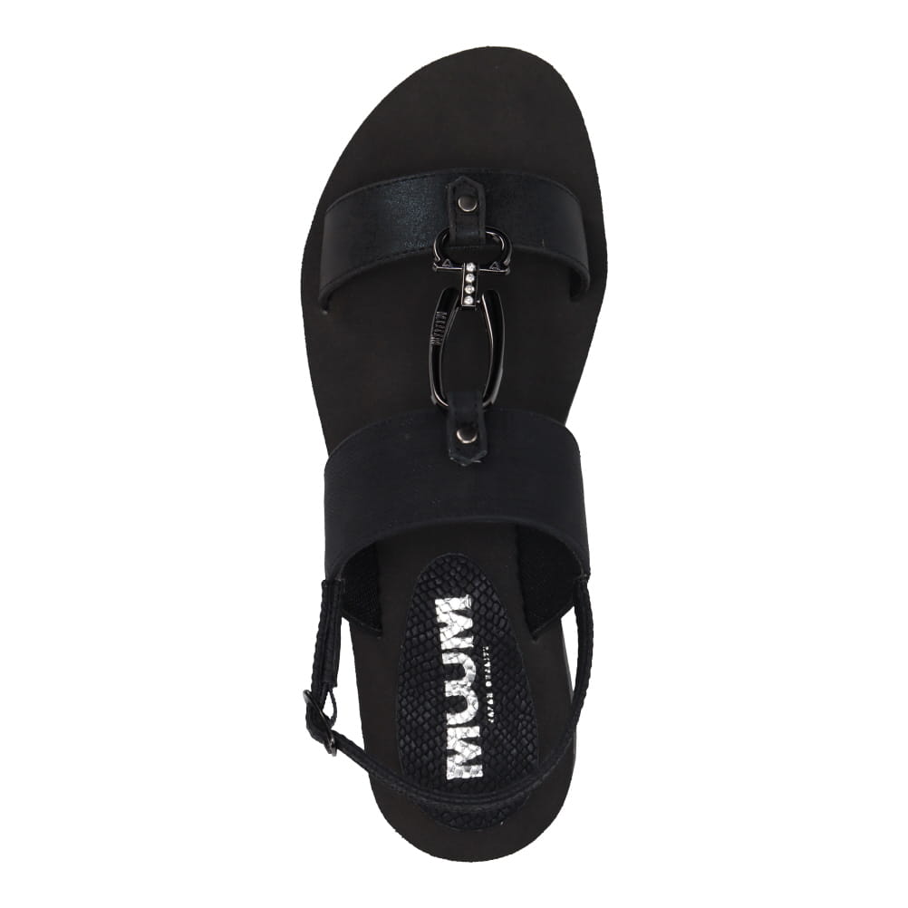 サンダル・ミュール MOU Women Sandals MUSW661000N BKWH Black MUUM ムーム キラキラスクエアミュールサンダル レディース
