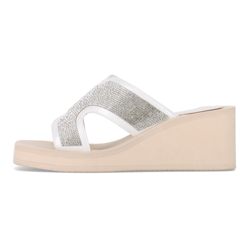 キラキラスクエアミュールサンダル