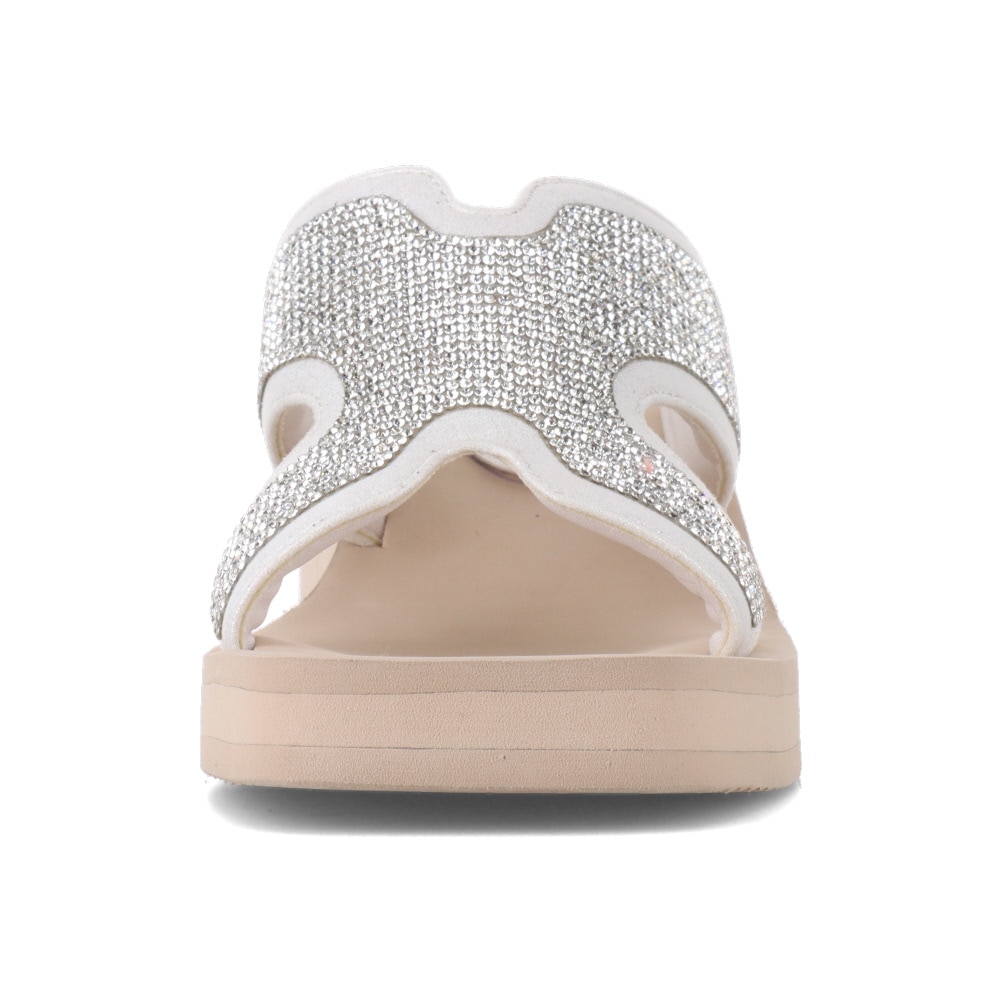 キラキラスクエアミュールサンダル