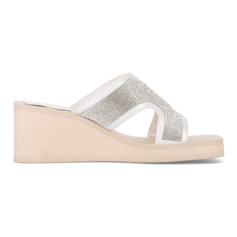 キラキラスクエアミュールサンダル