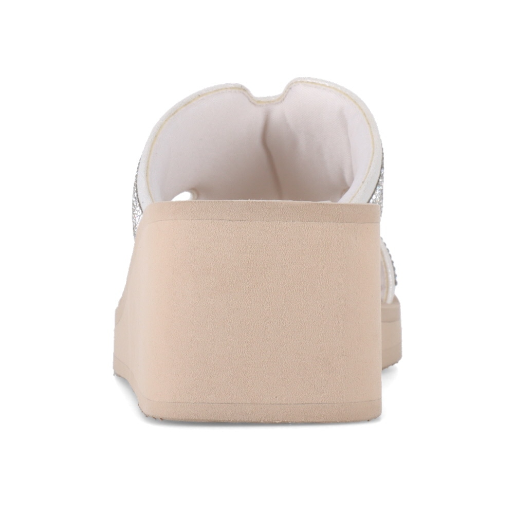 キラキラスクエアミュールサンダル