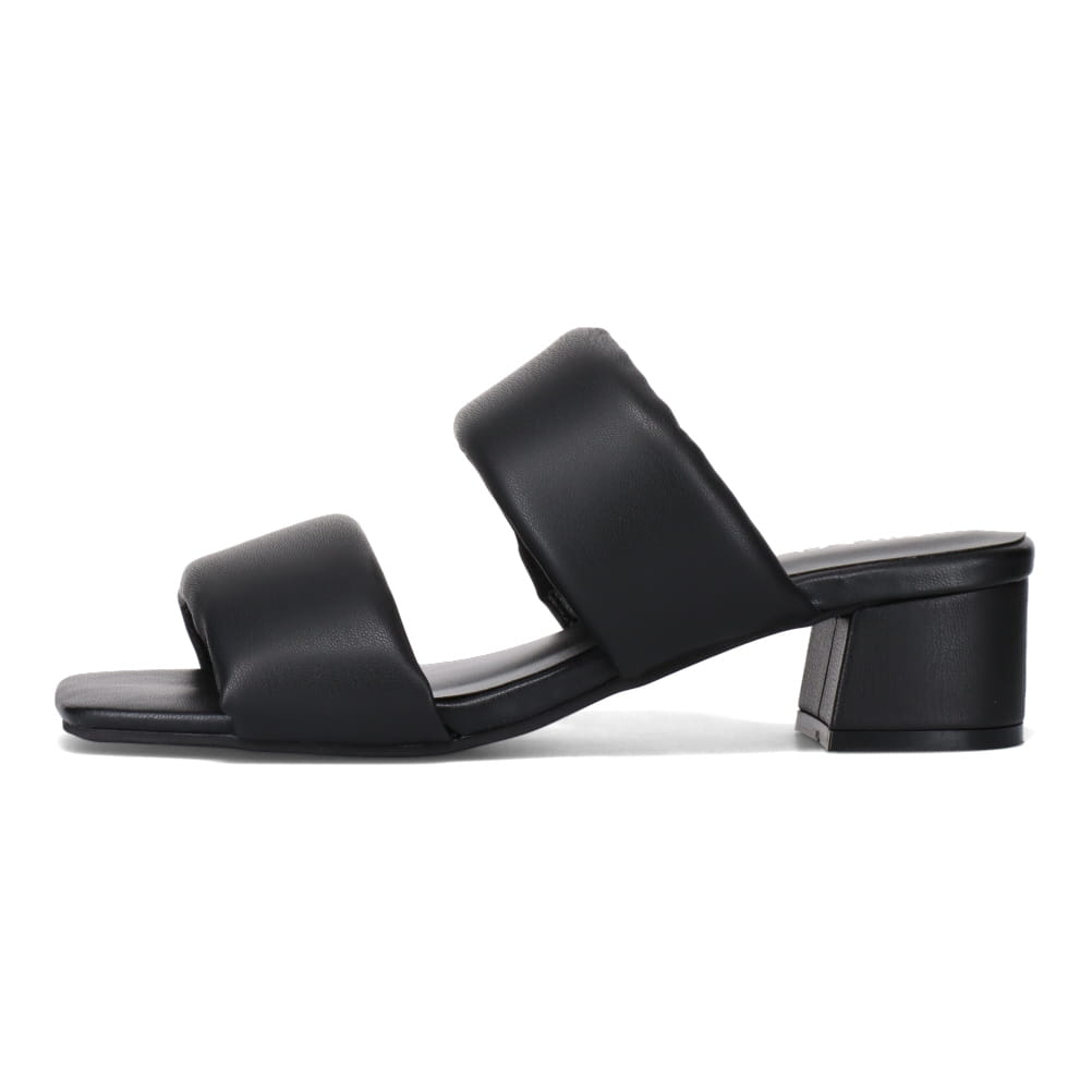 【美品】NICE CLAUP 黒サンダル L one after another NICE CLAUP サンダル 厚底リボンサンダル