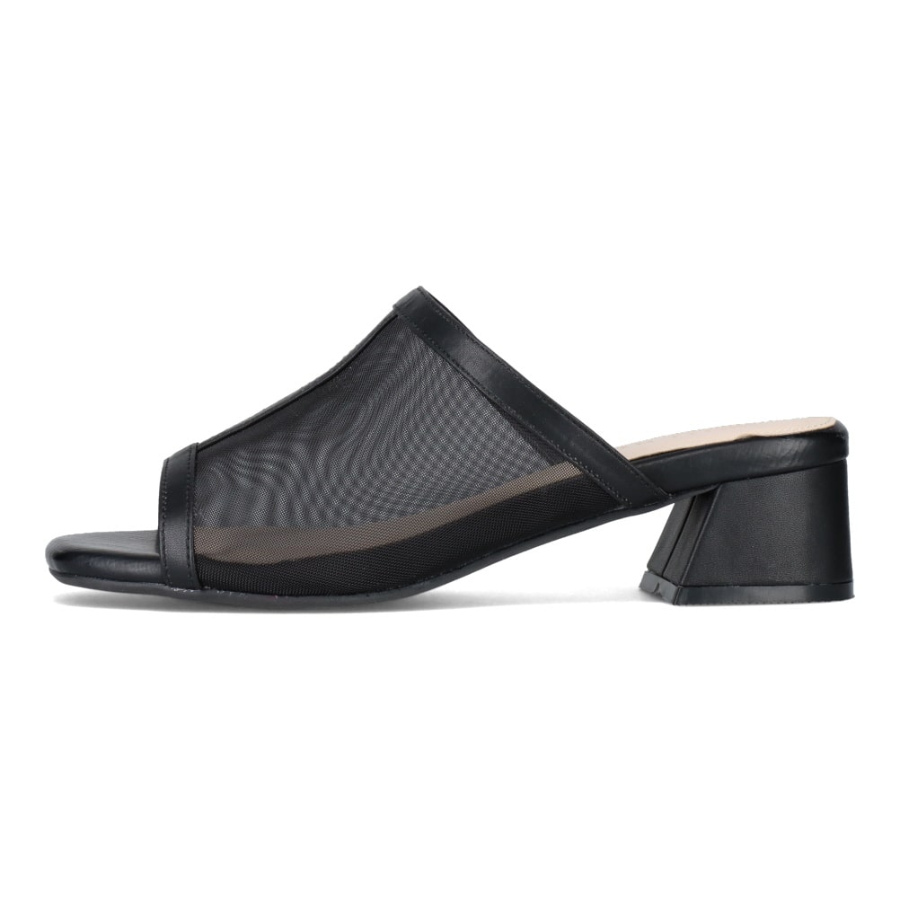 MILK Ribbon ミュール ブラック Lサイズ ミュール SQ RIBBON SLP | CHEMBUR (Women