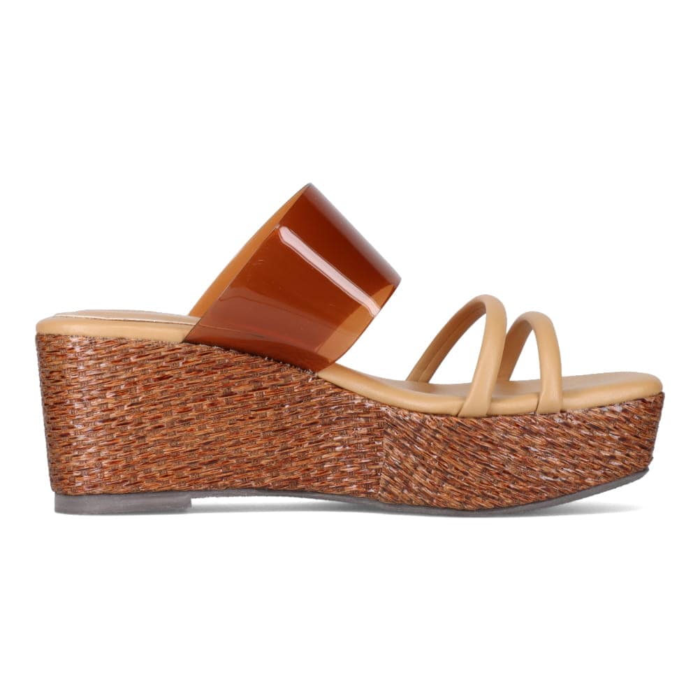 厚底クリア素材サンダル