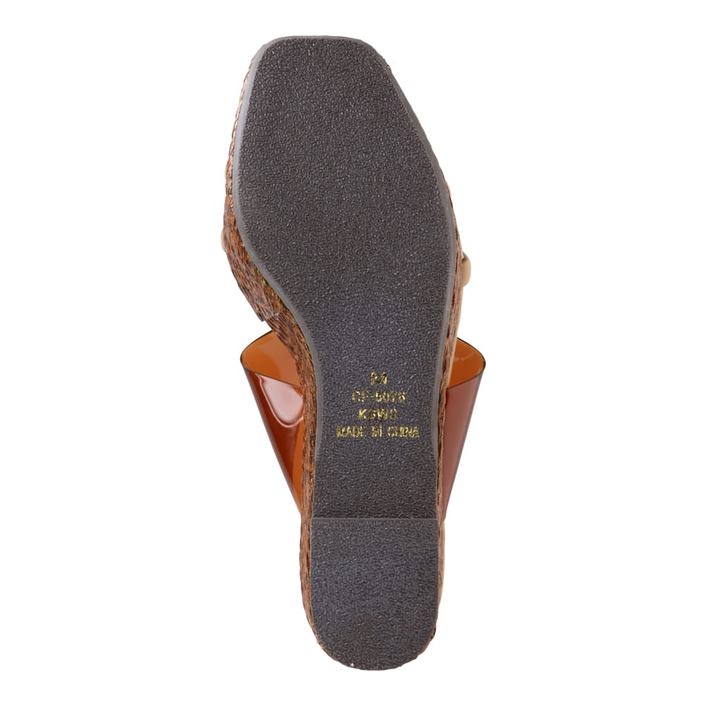 厚底クリア素材サンダル