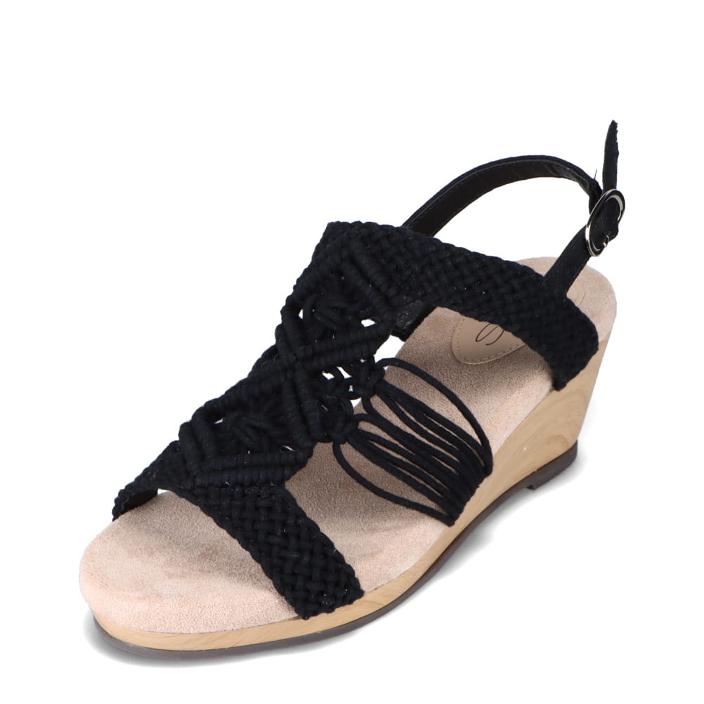 バックベルトウェッジサンダル