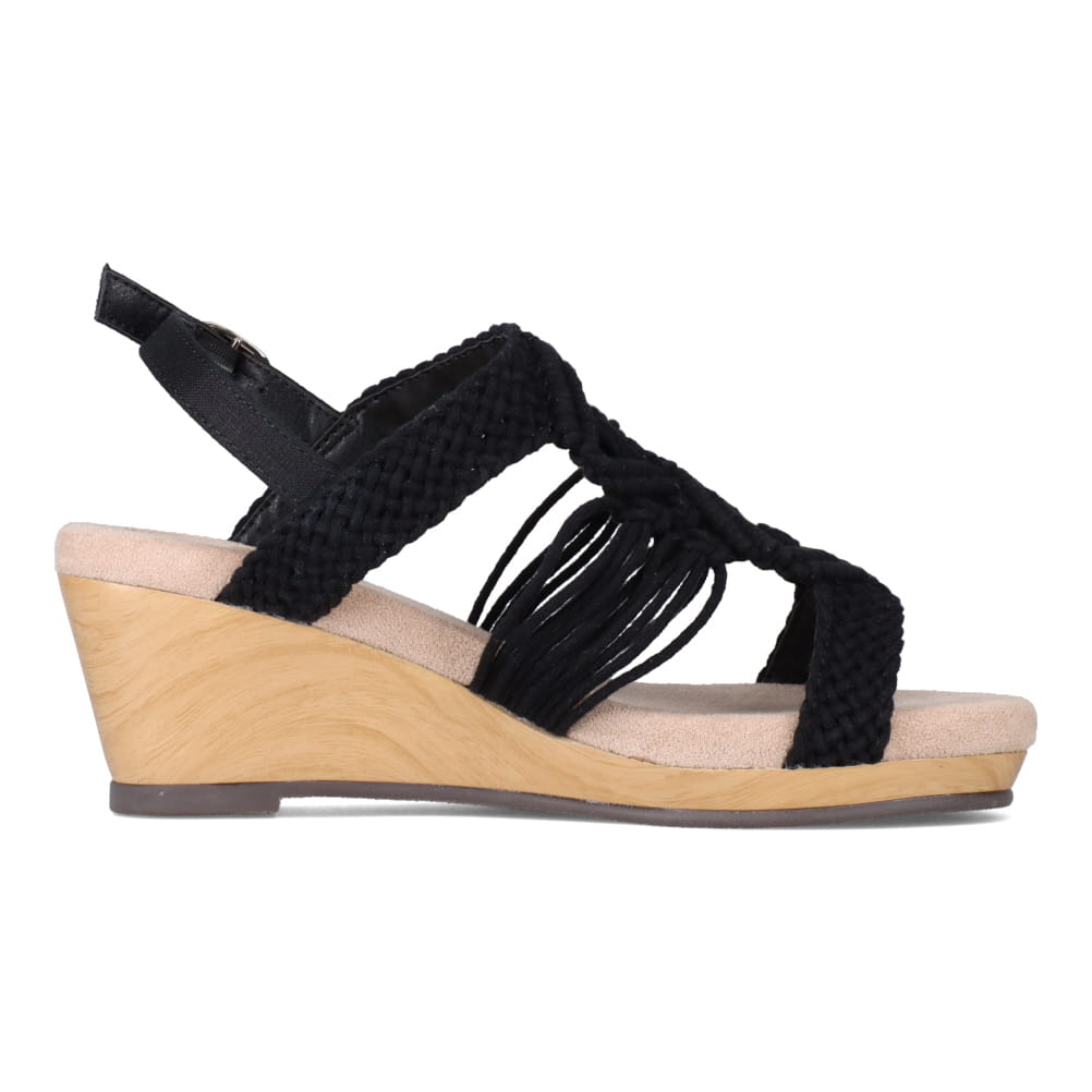 バックベルトウェッジサンダル