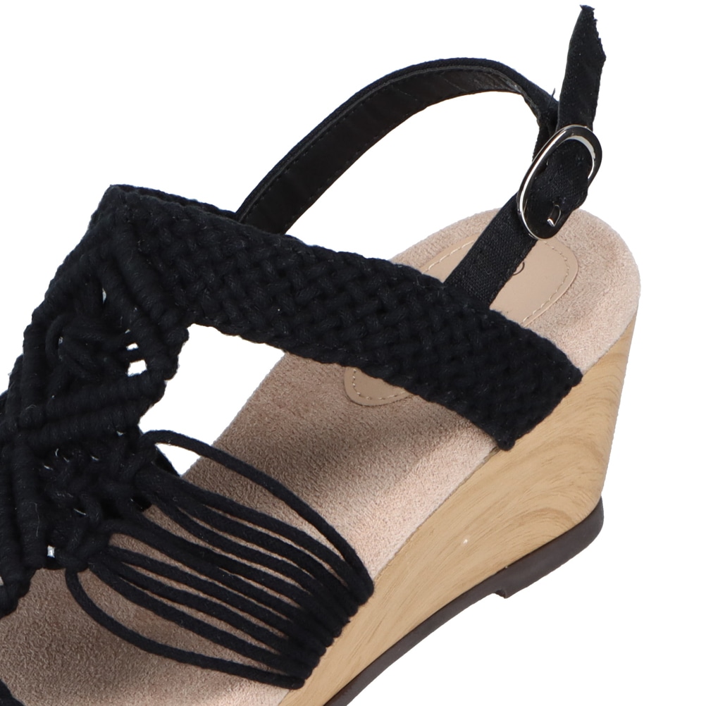 バックベルトウェッジサンダル